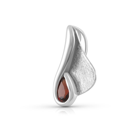 Schmuck Halsketten-Anhänger Damen 925er Sterling Silber rhodiniert Granat 1,8cm günstig kaufen