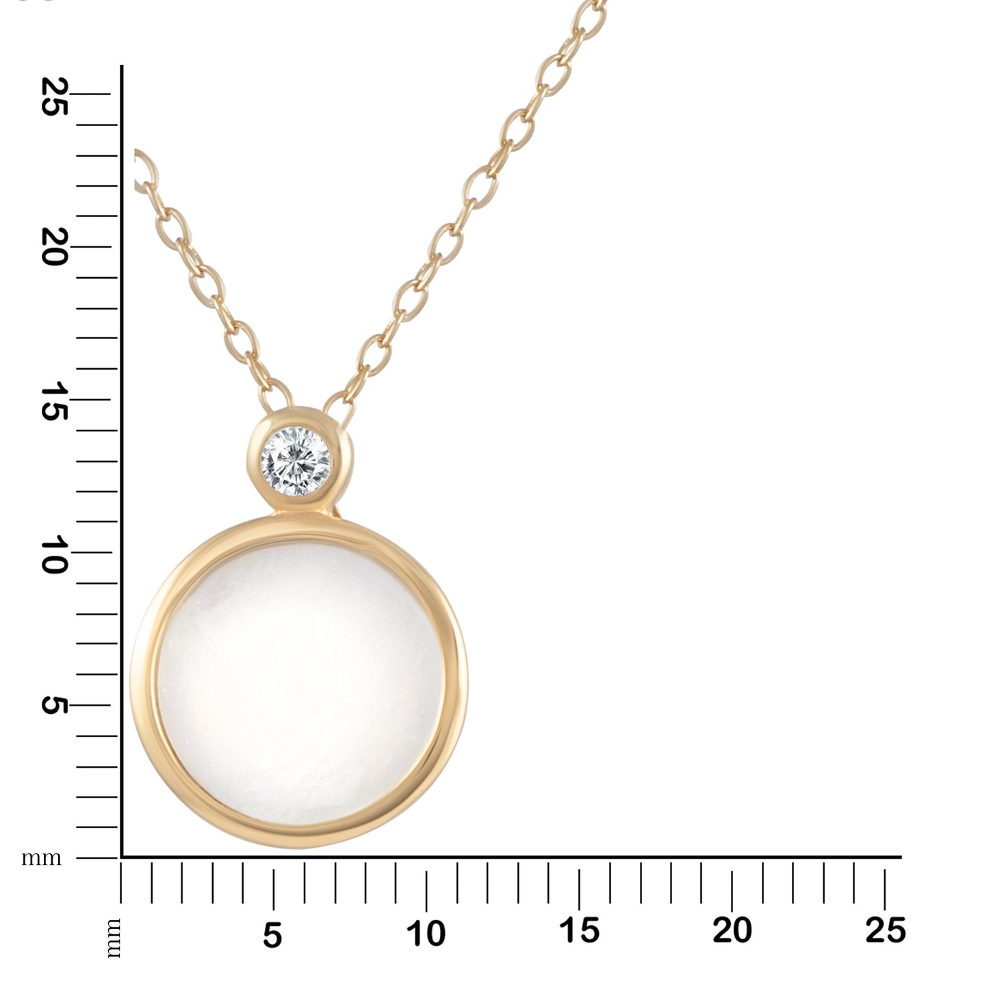 Collier 925/- Sterling Silber vergoldet 45cm Perlmutt