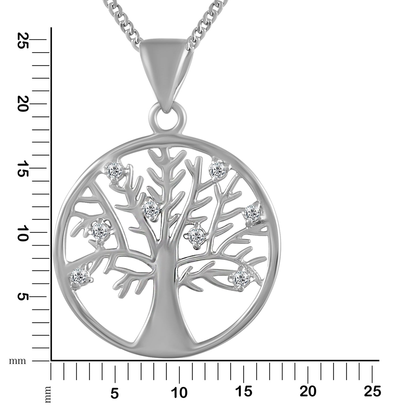 Anhänger mit Kette 925/- Sterling Silber rhodiniert 45,0cm
