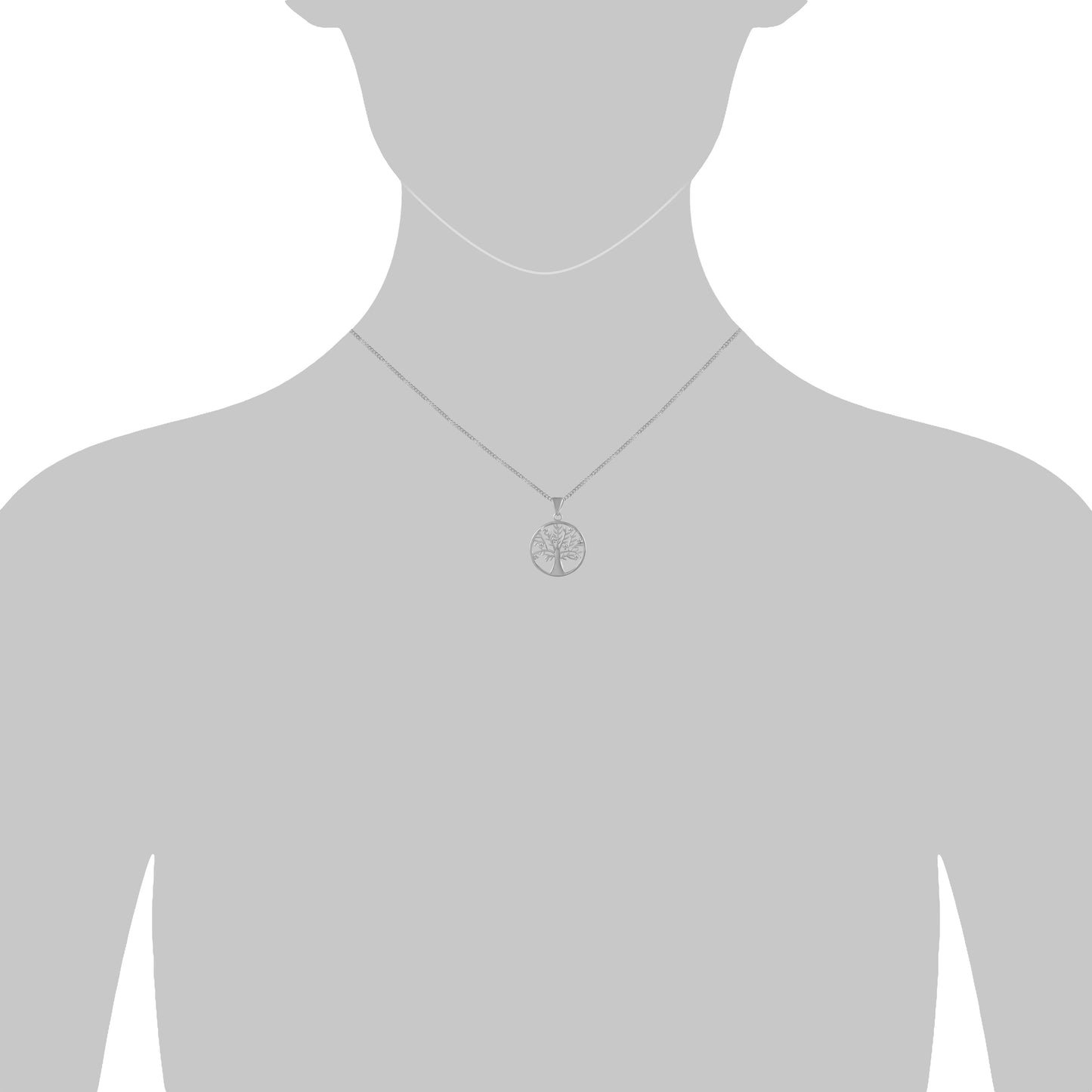 Anhänger mit Kette 925/- Sterling Silber rhodiniert 45,0cm