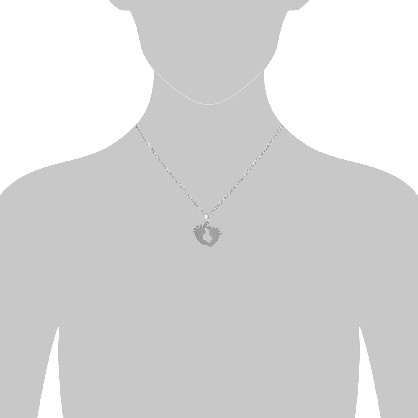 Anhänger mit Kette 925/- Sterling Silber rhodiniert 45,0cm
