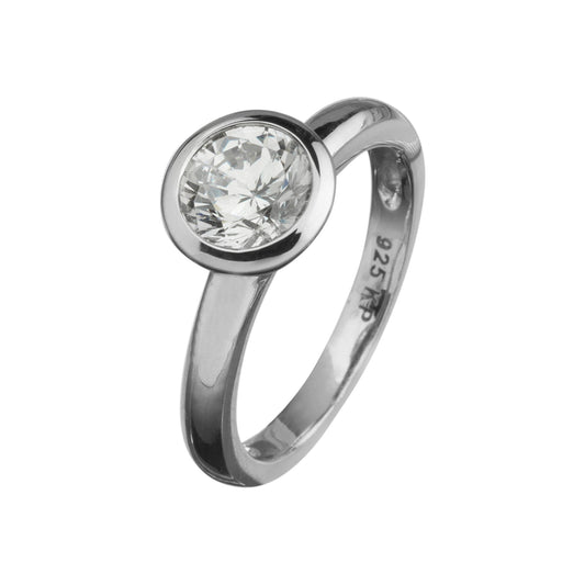 Celesta - Ring aus 925 Sterling Silber rhodiniert mit Zirkonia