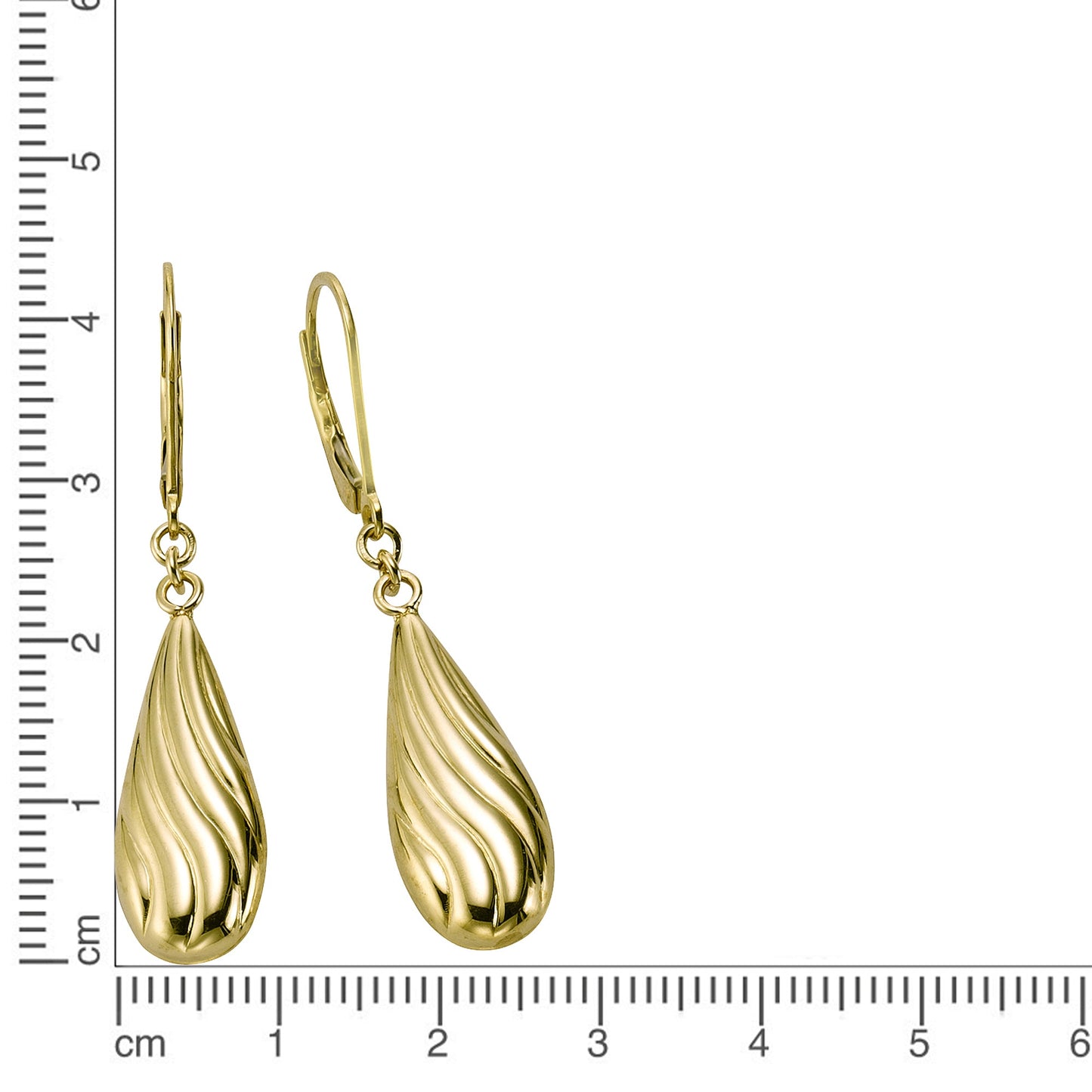 Ohrhänger 333/- Gold 4,4cm ohne