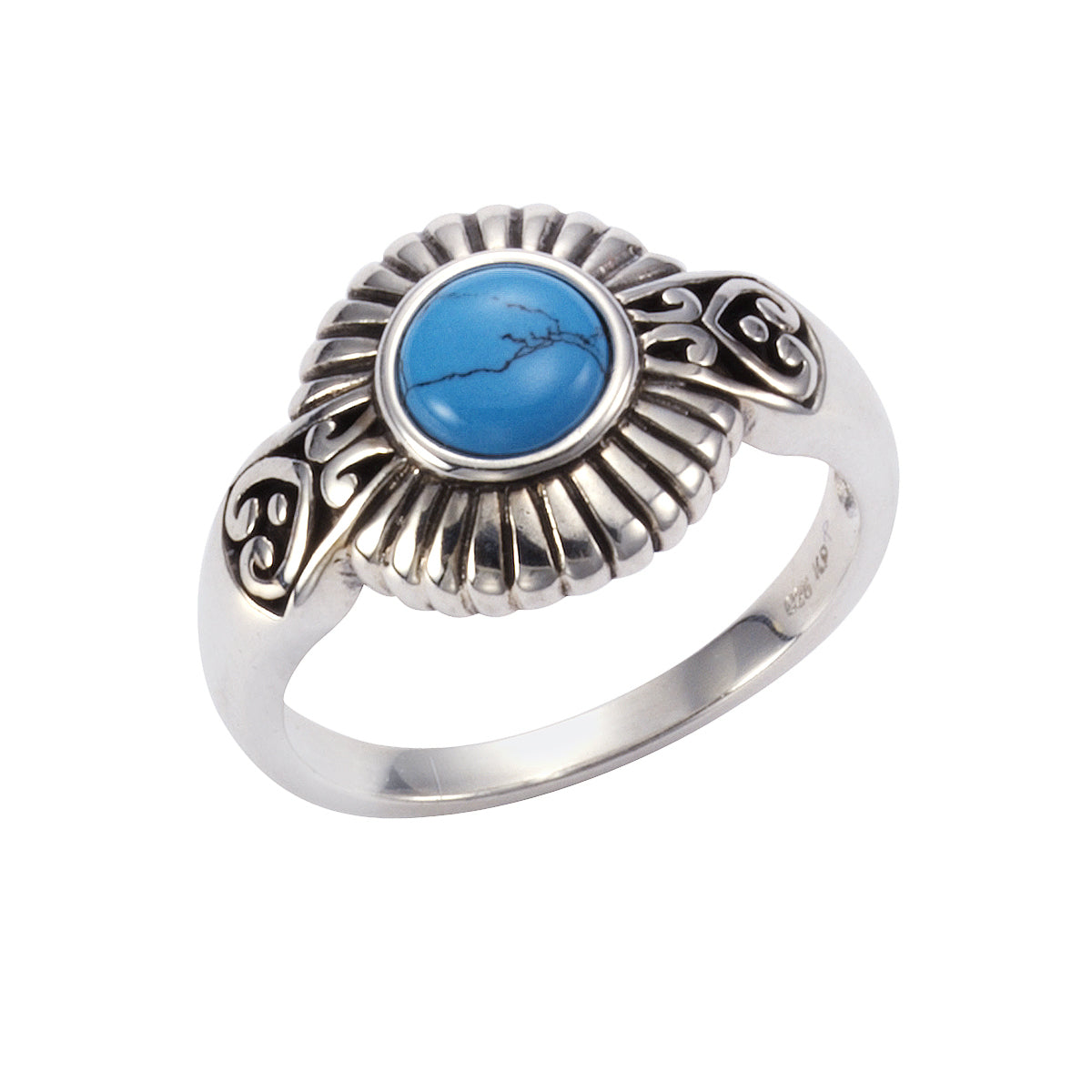 Ring 925/- Sterling Silber oxidiert Türkis