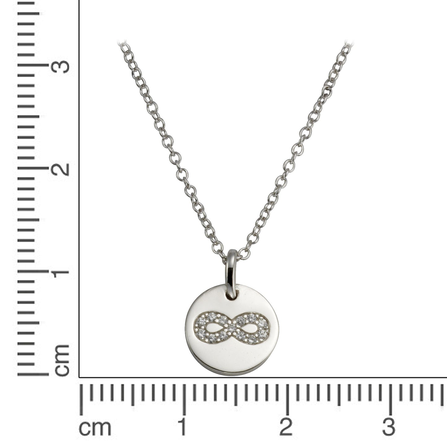 Collier Ankerkette 925/- Sterling Silber rhodiniert 47,0cm Zirkonia