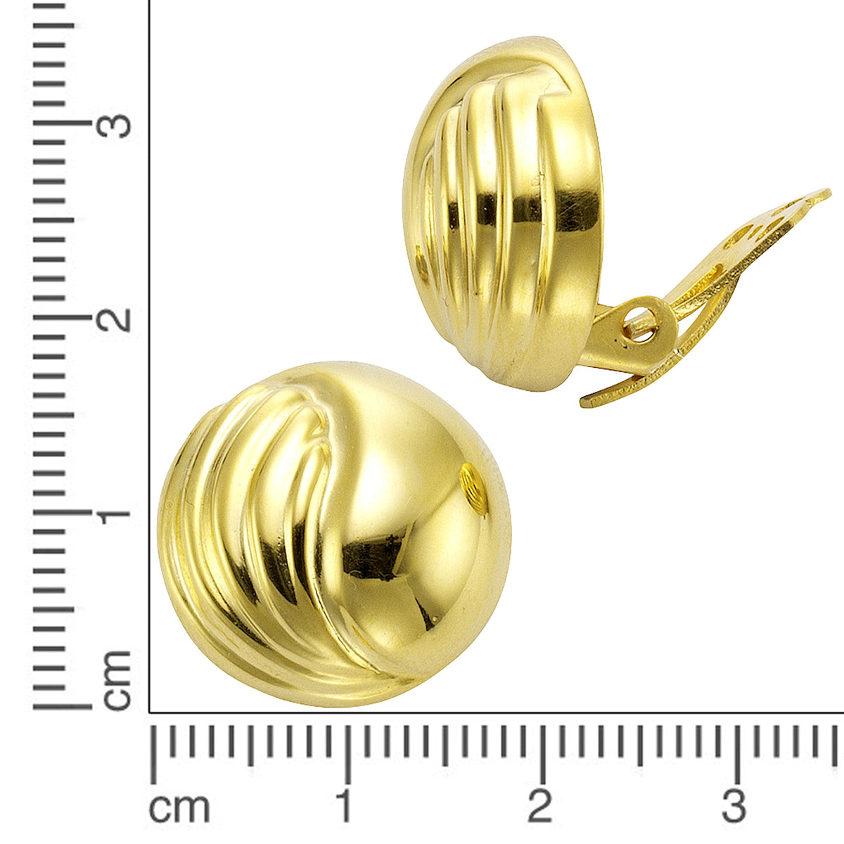 Ohrclip 925/- Sterling Silber vergoldet 1,8cm ohne 18,32ct.
