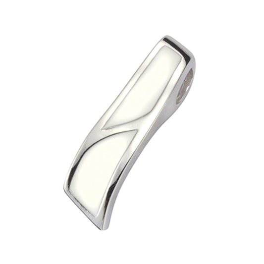 Anhänger aus 925/- Sterling Silber rhodiniert mit weißer Lackbeschichtung und 2,5cm Länge