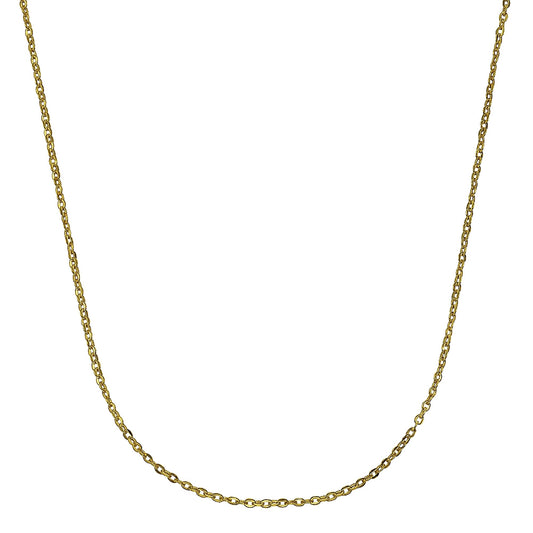 Halskette Gold 375 Ankerkette Collier Länge 42cm mit Federring