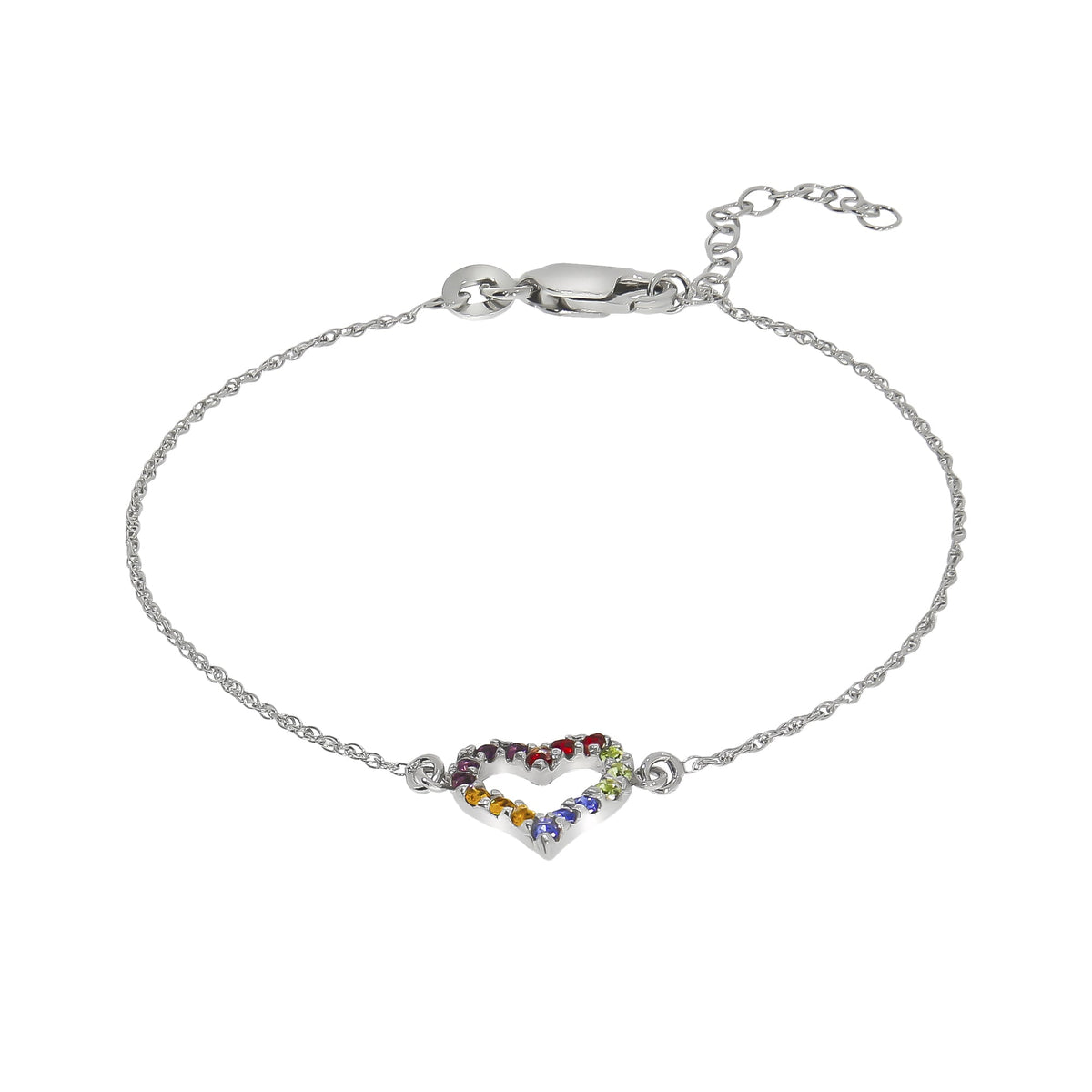 Armband keine / nicht relevant 925/- Sterling Silber rhodiniert 19,0cm Kristall