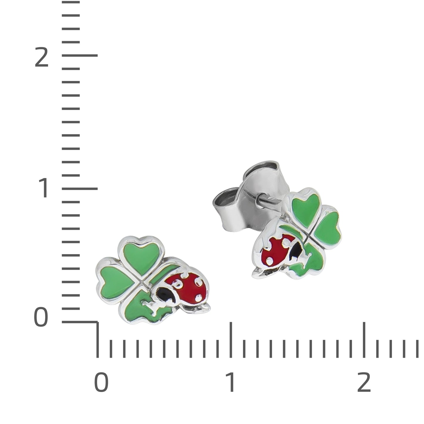 Ohrringe 925/- Sterling Silber rhodiniert 0,8cm