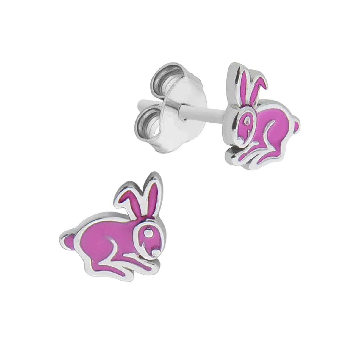 Ohrringe 925/- Sterling Silber rhodiniert 0,7cm