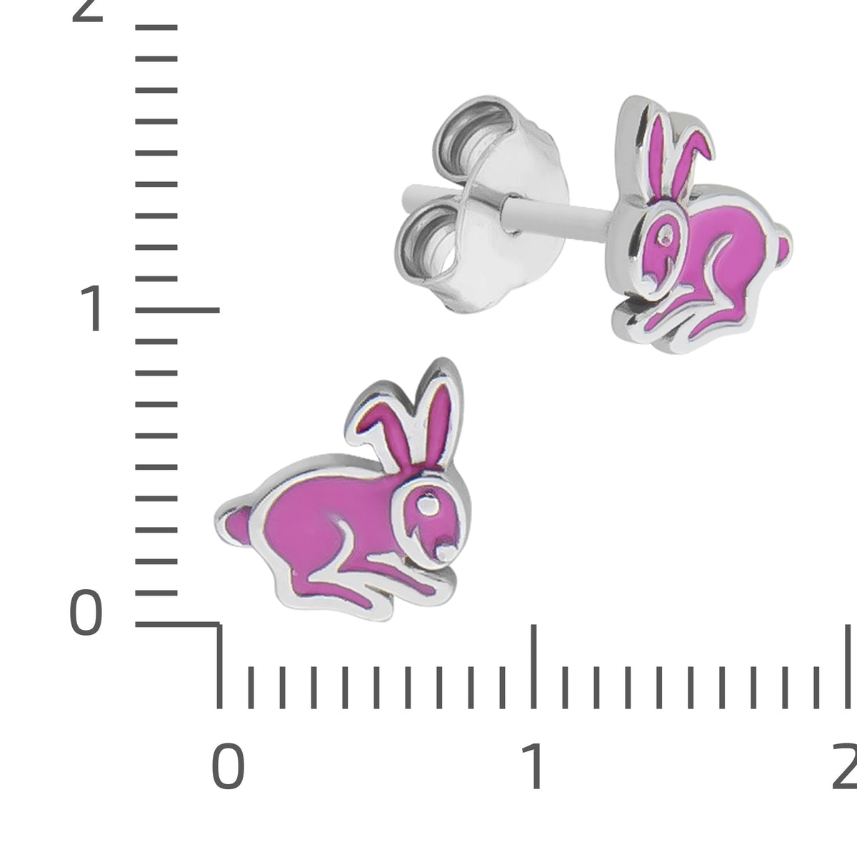 Ohrringe 925/- Sterling Silber rhodiniert 0,7cm