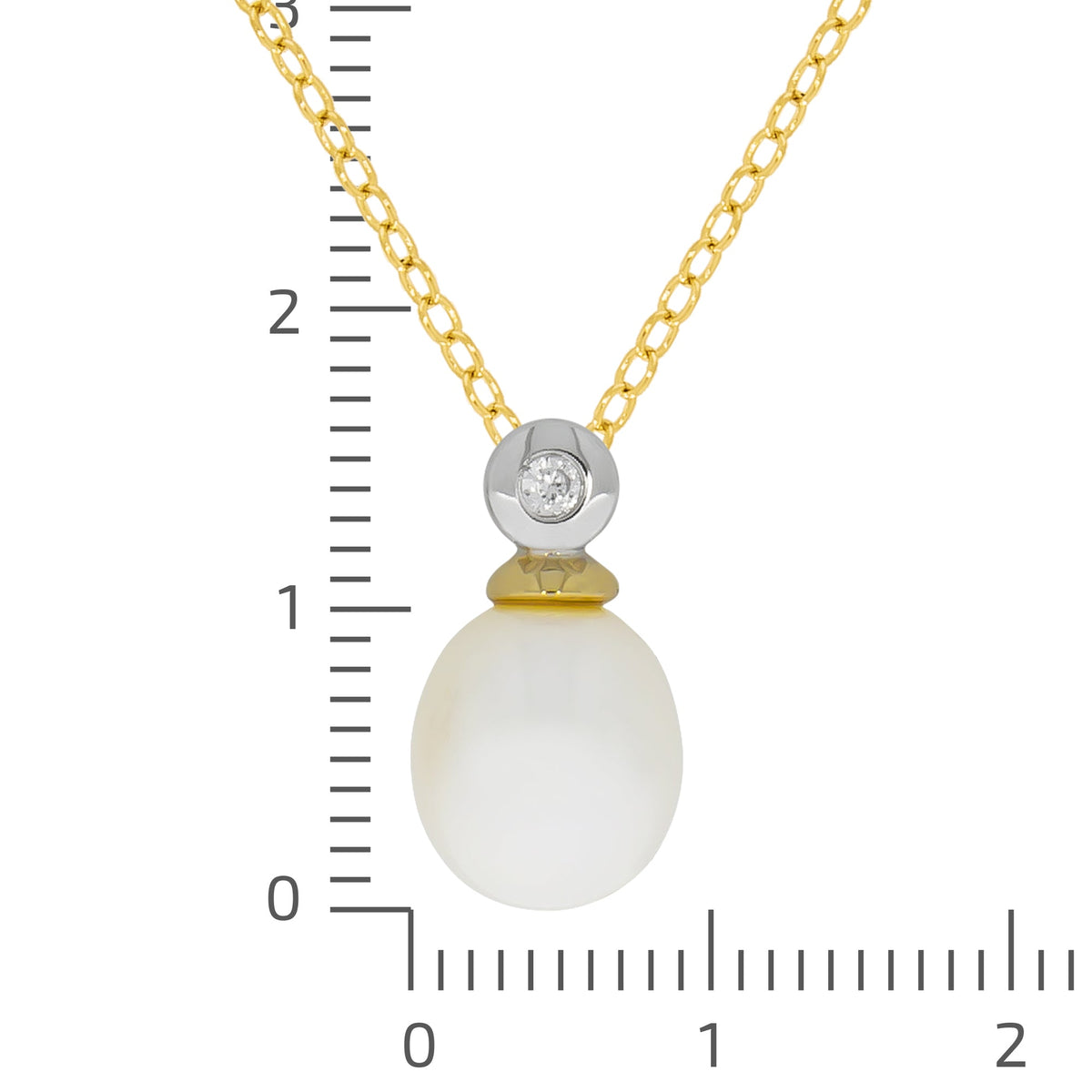 Halskette Ankerkette 925/- Sterling Silber vergoldet (teil) 45cm Perle