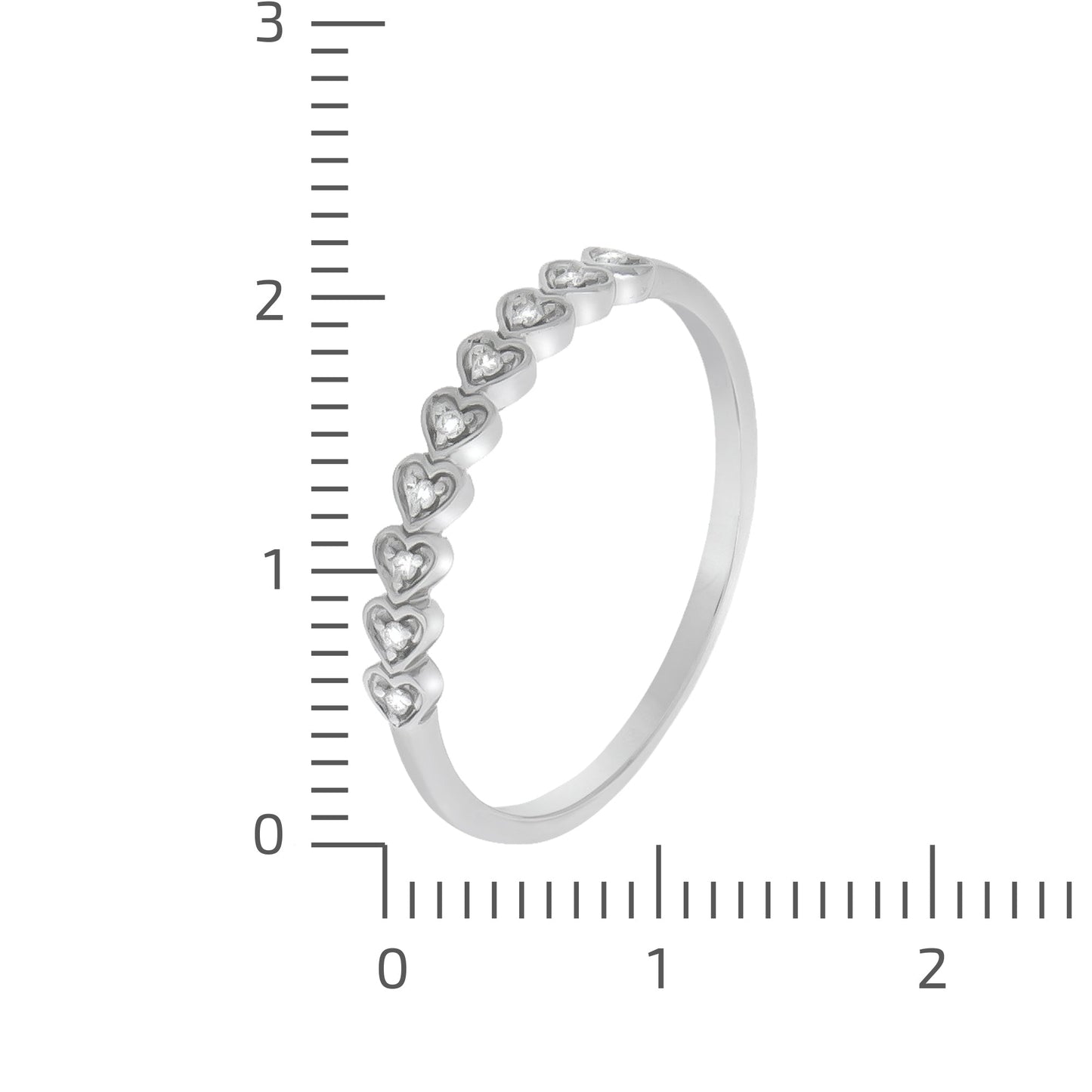 Ring 375/- Gold rhodiniert Brillant 0,04ct.