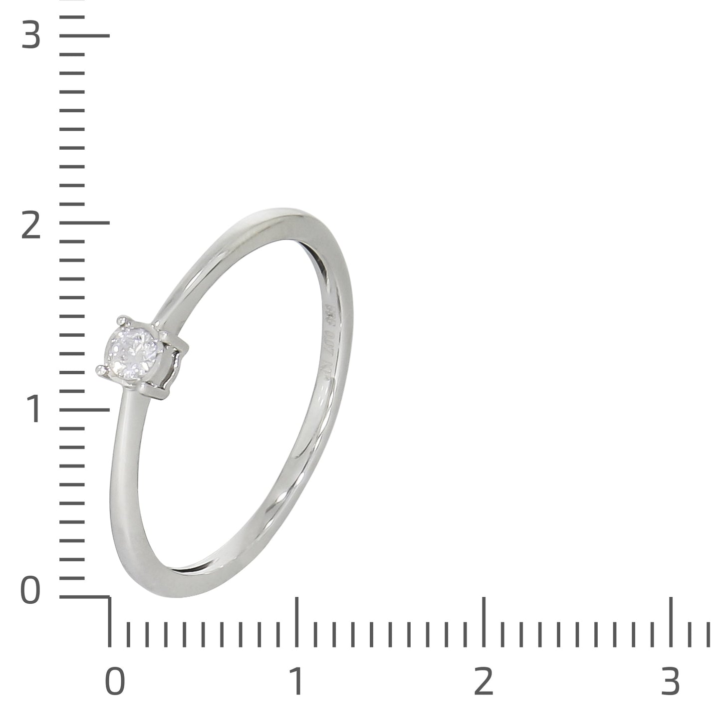 Ring 585/- Gold rhodiniert Brillant 0,066ct.