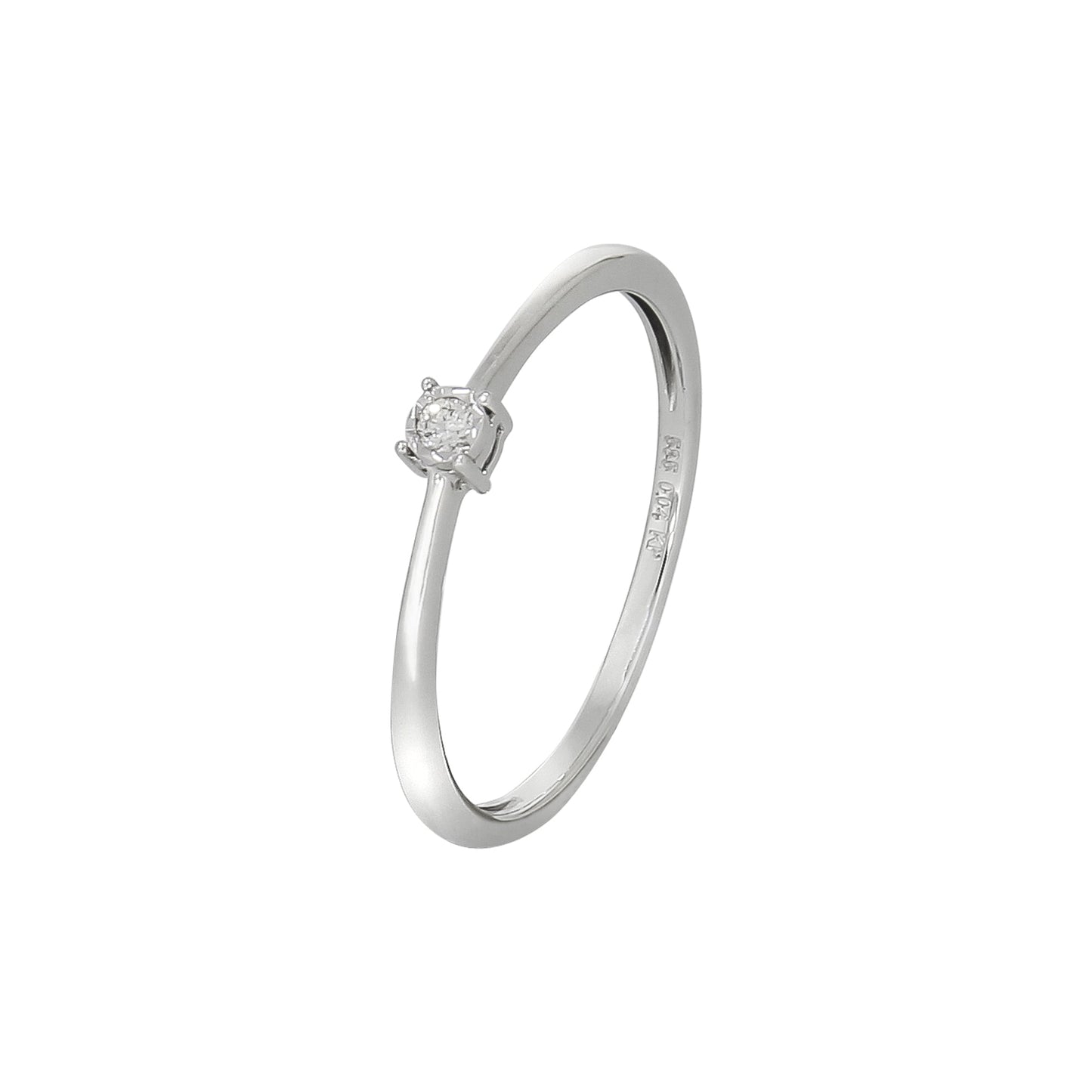 Diamonds by Ellen K. - Damen Ring 585 Weißgold natürlicher Brillant 0,035ct.