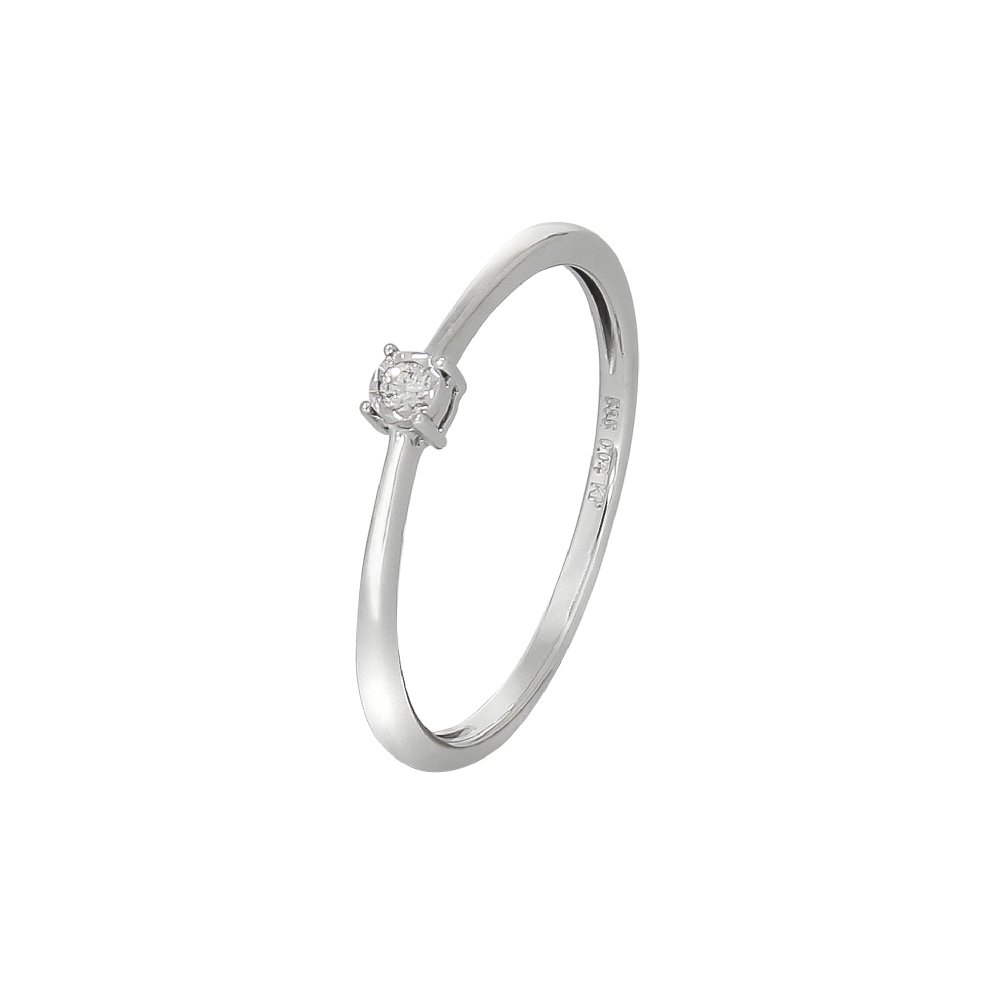 Diamonds by Ellen K. - Damen Ring 585 Weißgold natürlicher Brillant 0,035ct.