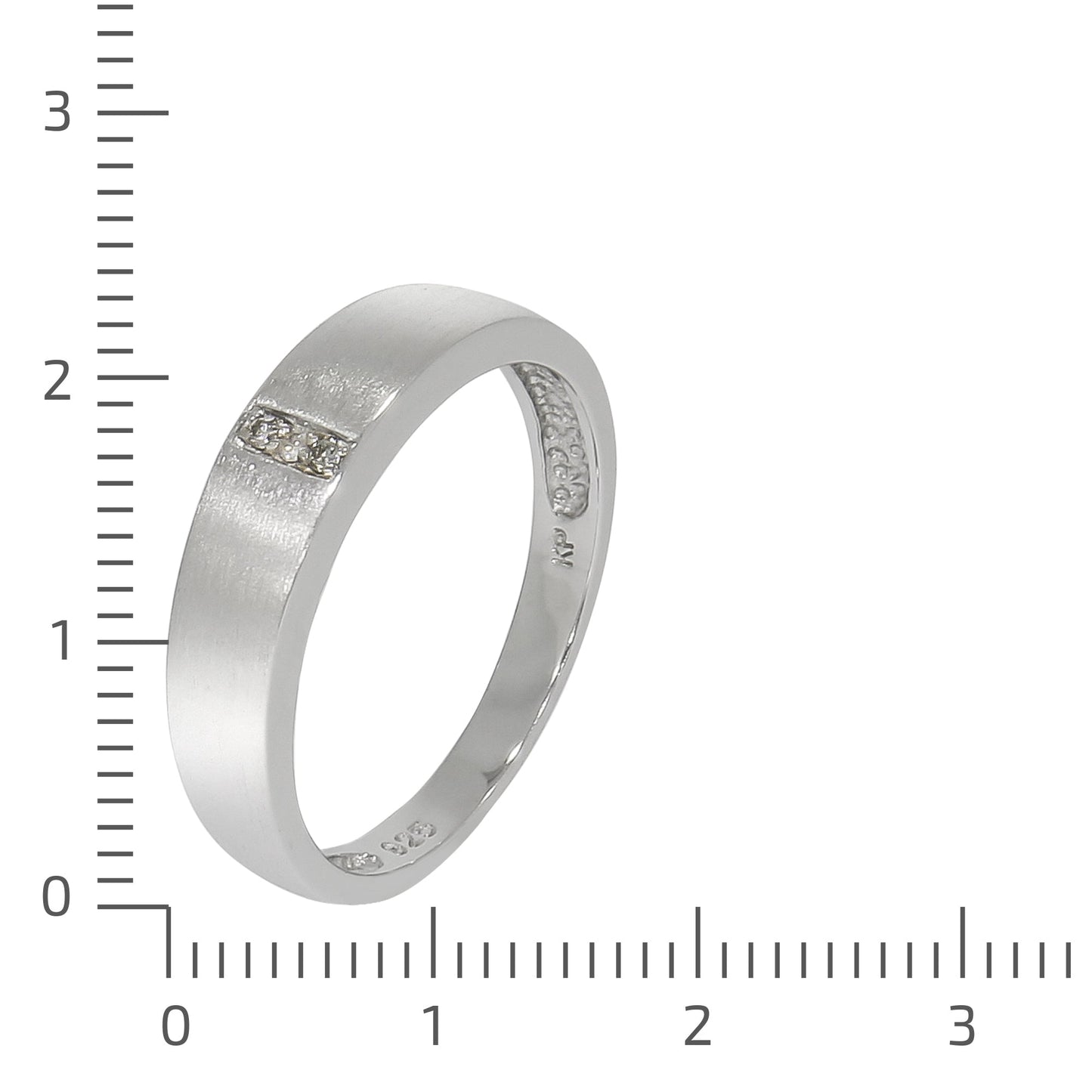 Ring 925/- Sterling Silber rhodiniert Diamant 0,03ct.