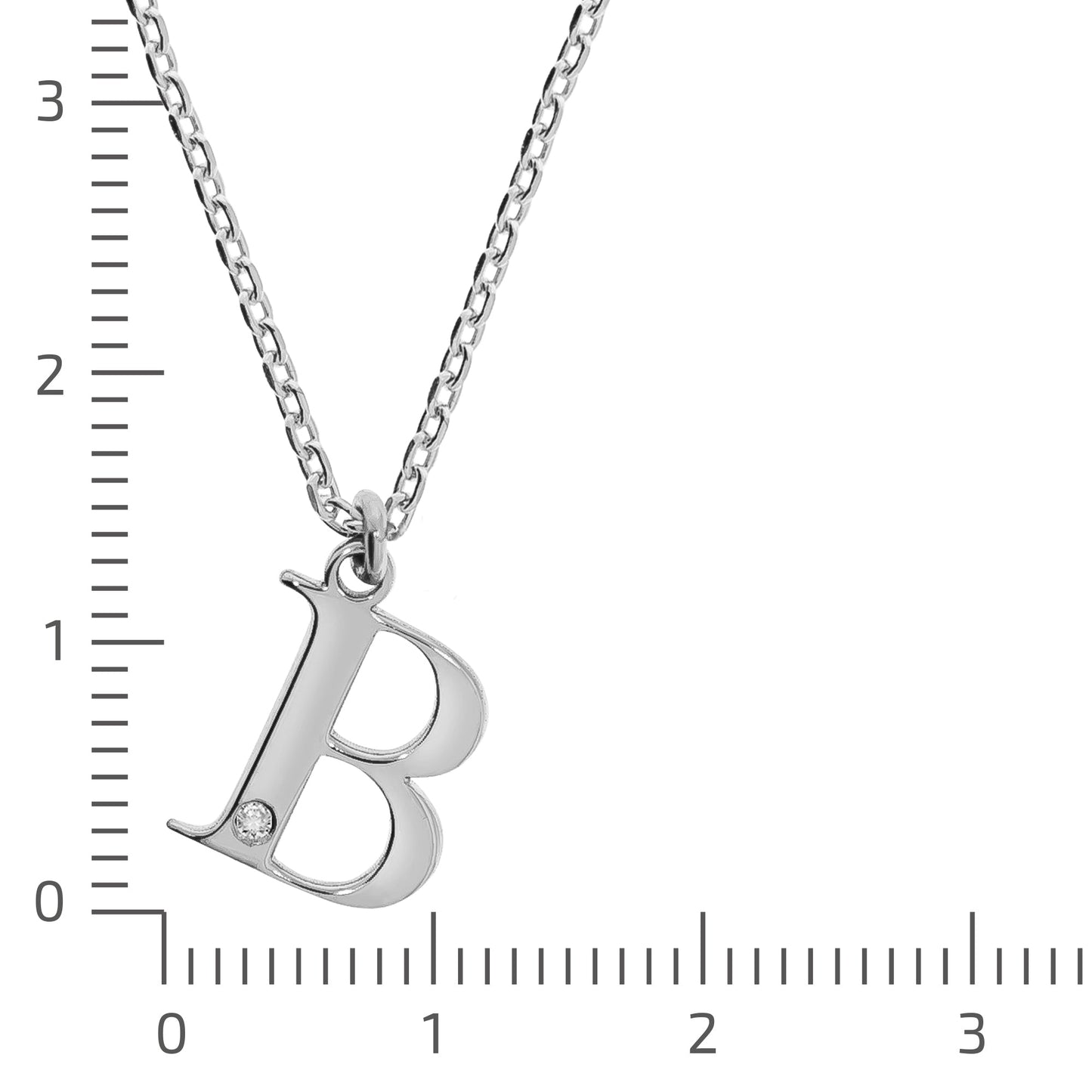 Halskette Flachpanzerkette 925/- Sterling Silber rhodiniert 48,0cm Diamant 0,008ct.