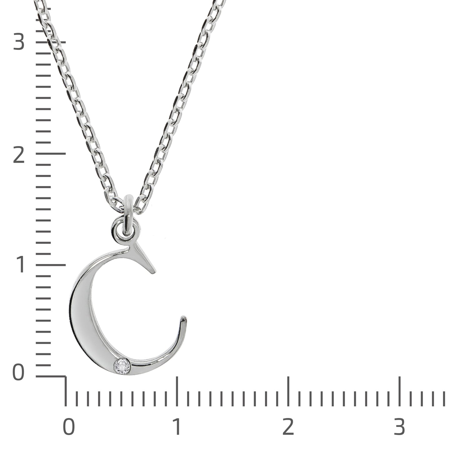 Halskette Flachpanzerkette 925/- Sterling Silber rhodiniert 48,0cm Diamant 0,008ct.