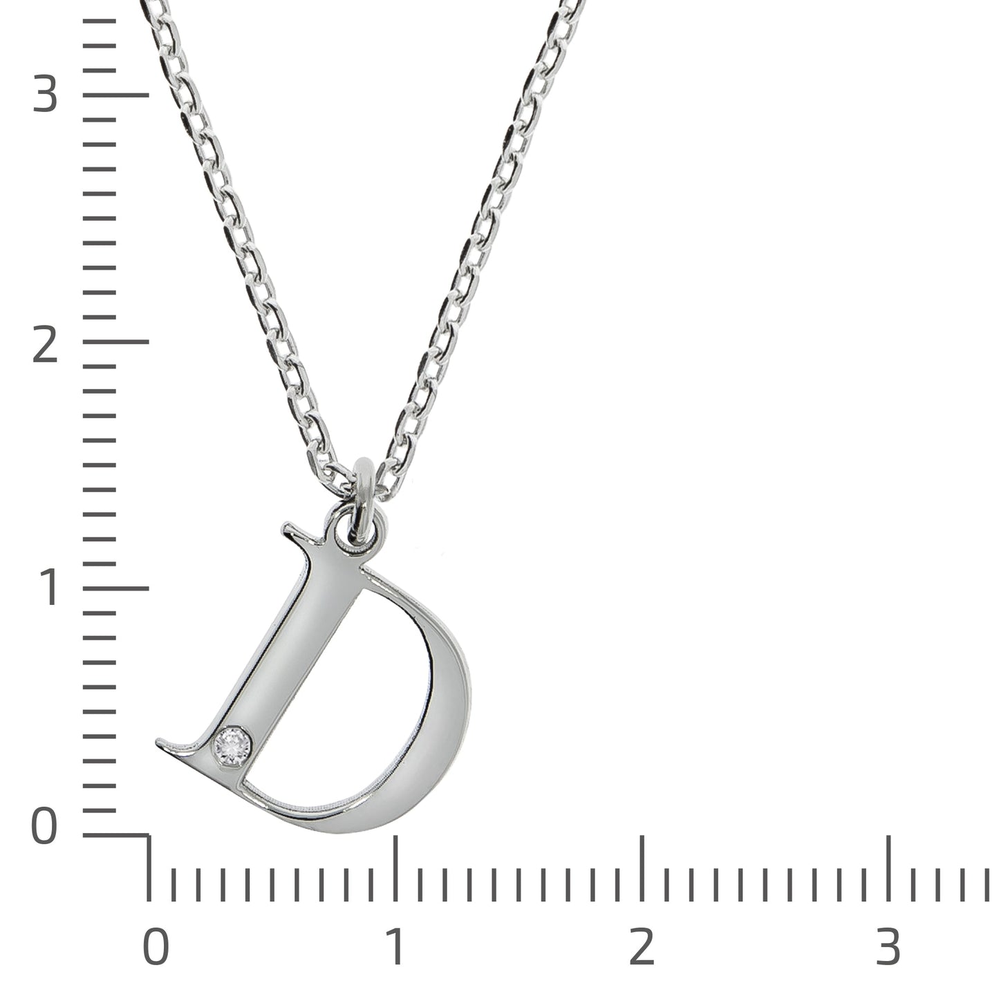Halskette Flachpanzerkette 925/- Sterling Silber rhodiniert 48,0cm Diamant 0,008ct.
