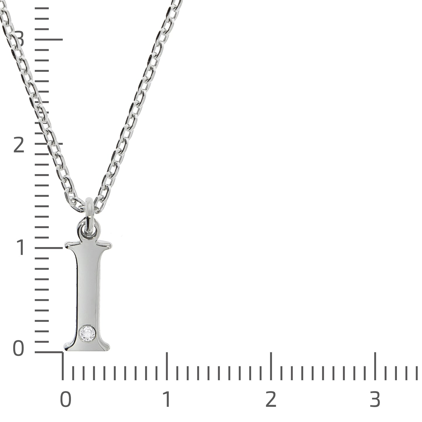 Halskette Flachpanzerkette 925/- Sterling Silber rhodiniert 48,0cm Diamant 0,008ct.