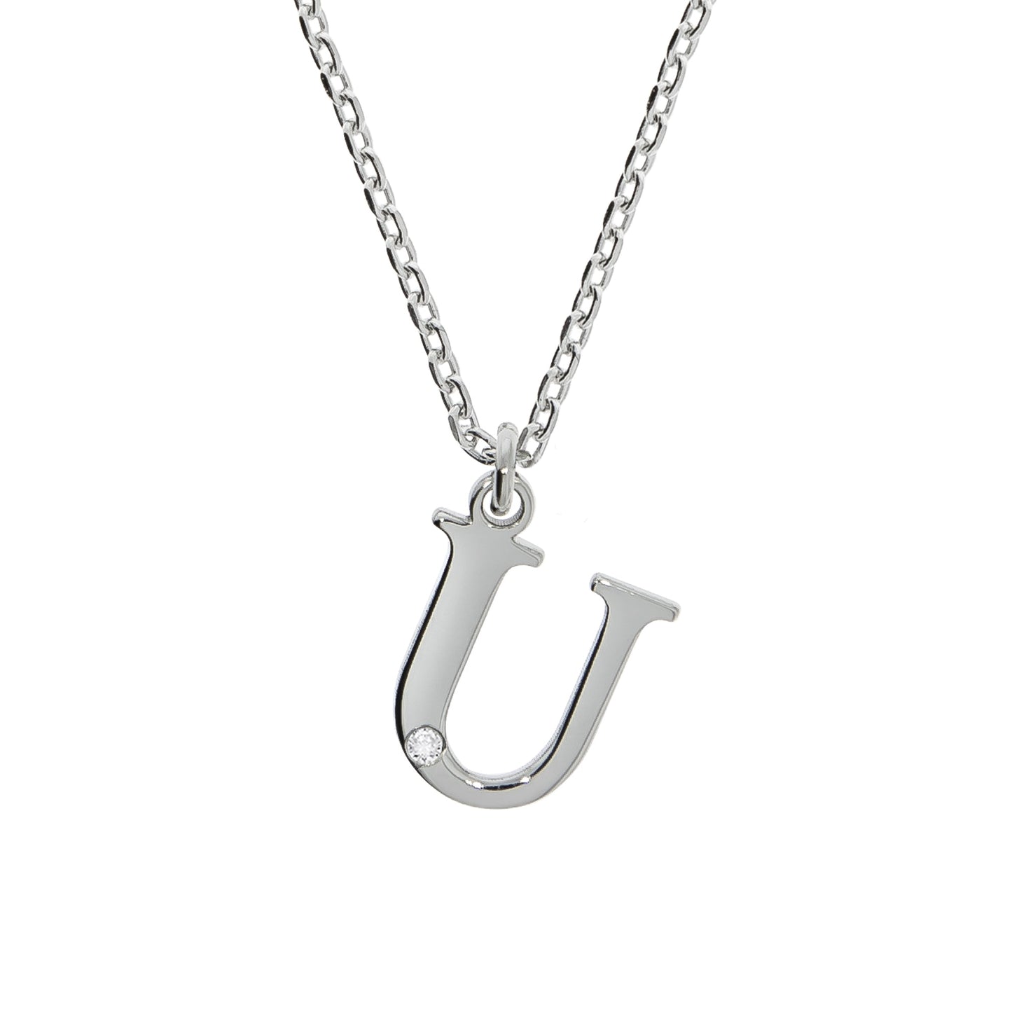 Halskette Flachpanzerkette 925/- Sterling Silber rhodiniert 48,0cm Diamant 0,008ct.