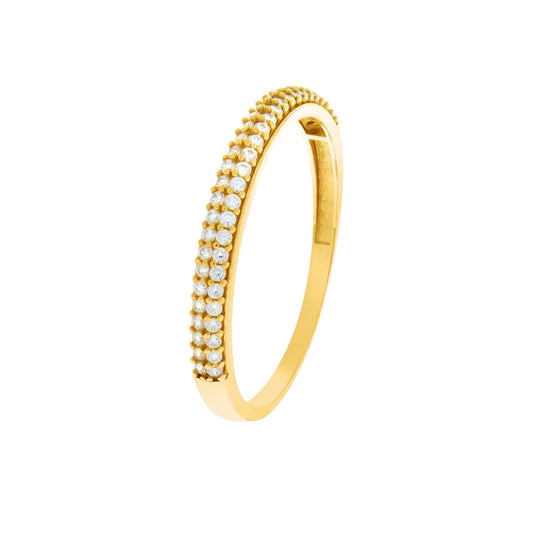 Fascination by Ellen K. - Damen-Ring 375 Gelbgold mit Zirkonia weiß