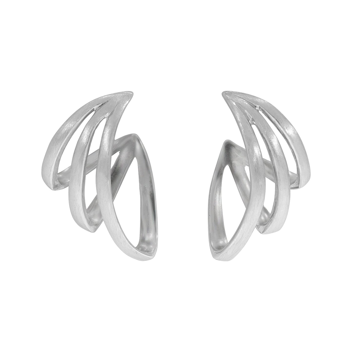 Ohrringe 925/- Sterling Silber rhodiniert 1,9cm ohne