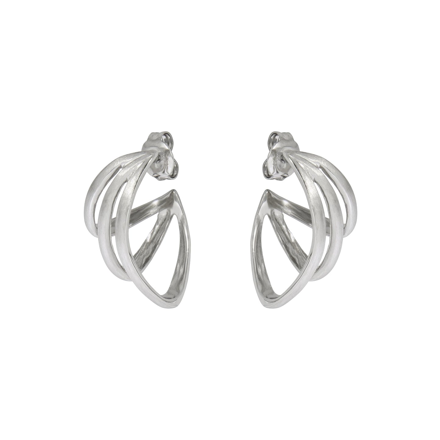 Ohrringe 925/- Sterling Silber rhodiniert 1,9cm ohne
