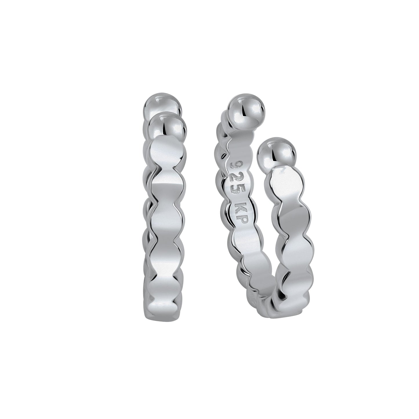 Ohrklemme 925/- Sterling Silber rhodiniert 1,2cm