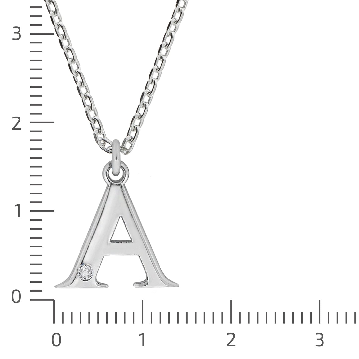 Halskette Flachpanzerkette 925/- Sterling Silber rhodiniert 48,0cm Diamant 0,008ct.