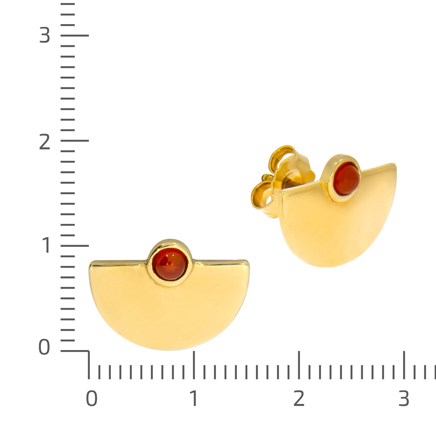 Ohrstecker 925/- Sterling Silber rhodiniert 1,0cm Achat