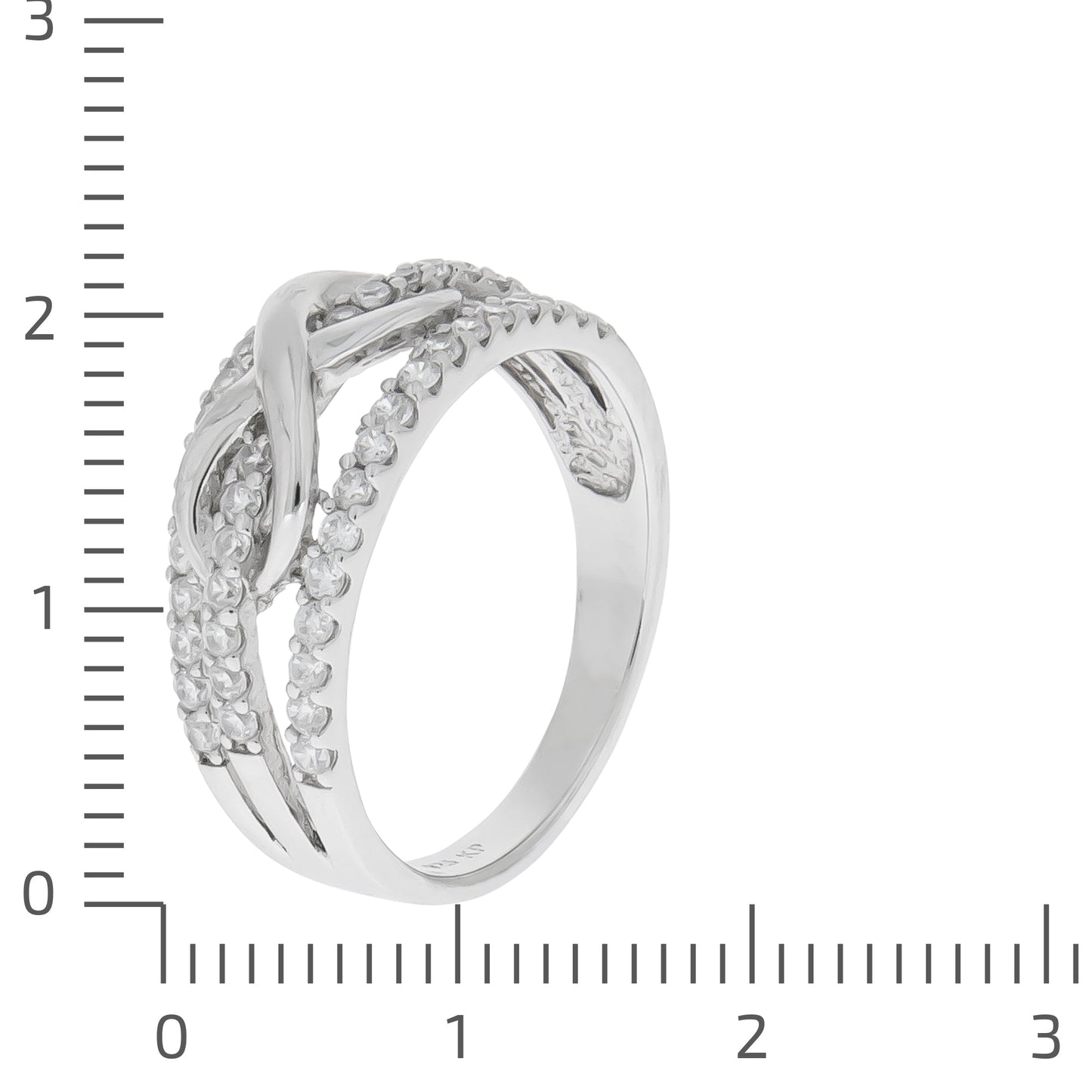 Ring 925/- Sterling Silber rhodiniert Zirkonia