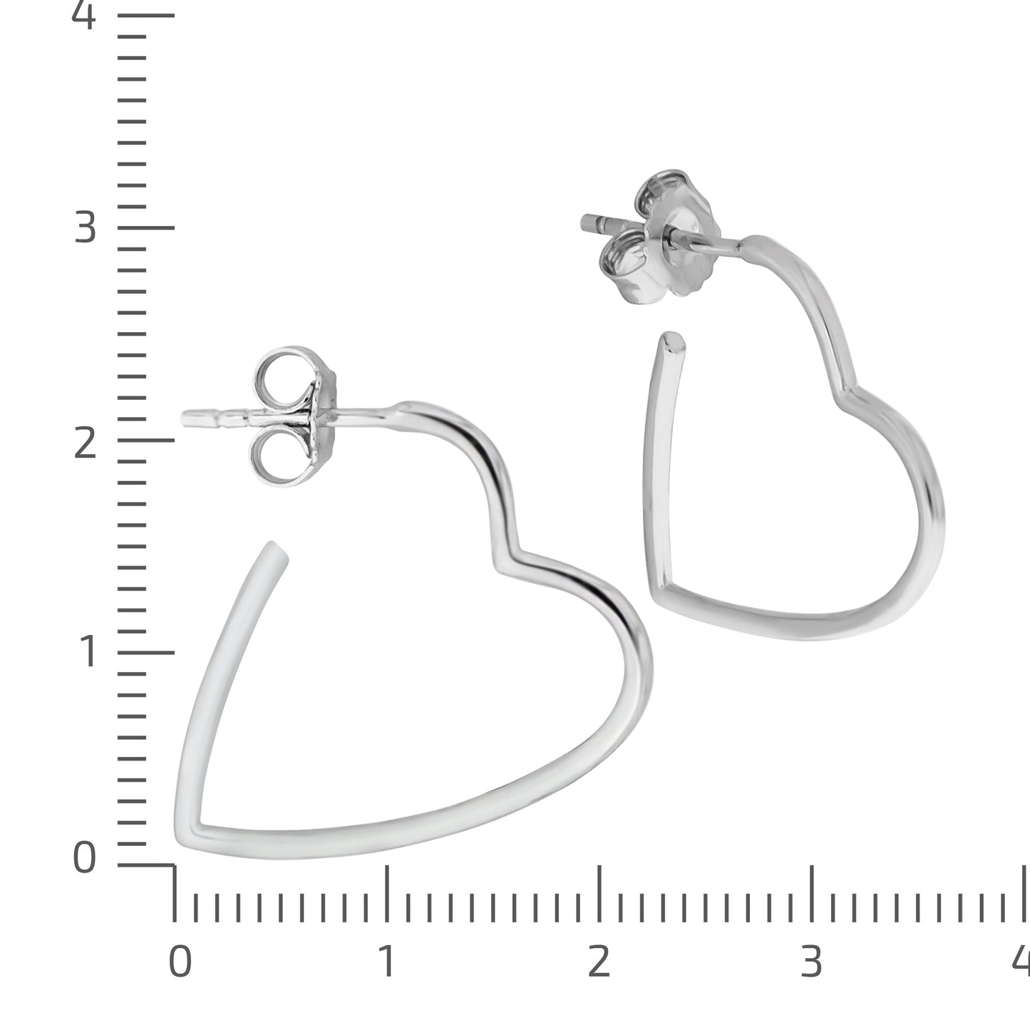 Steck Creolen 925/- Sterling Silber rhodiniert 2,5cm ohne