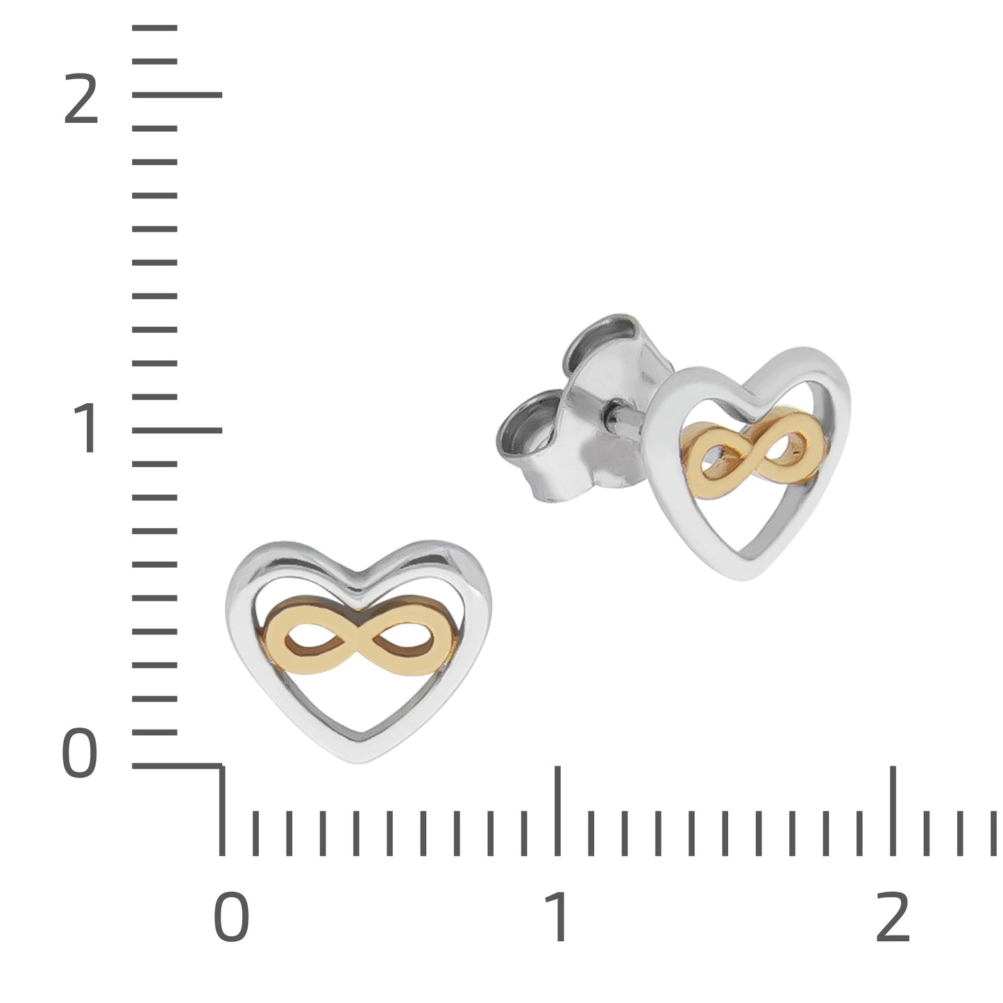 Ohrstecker 925/- Sterling Silber rotvergoldet (teil) 0,7cm ohne