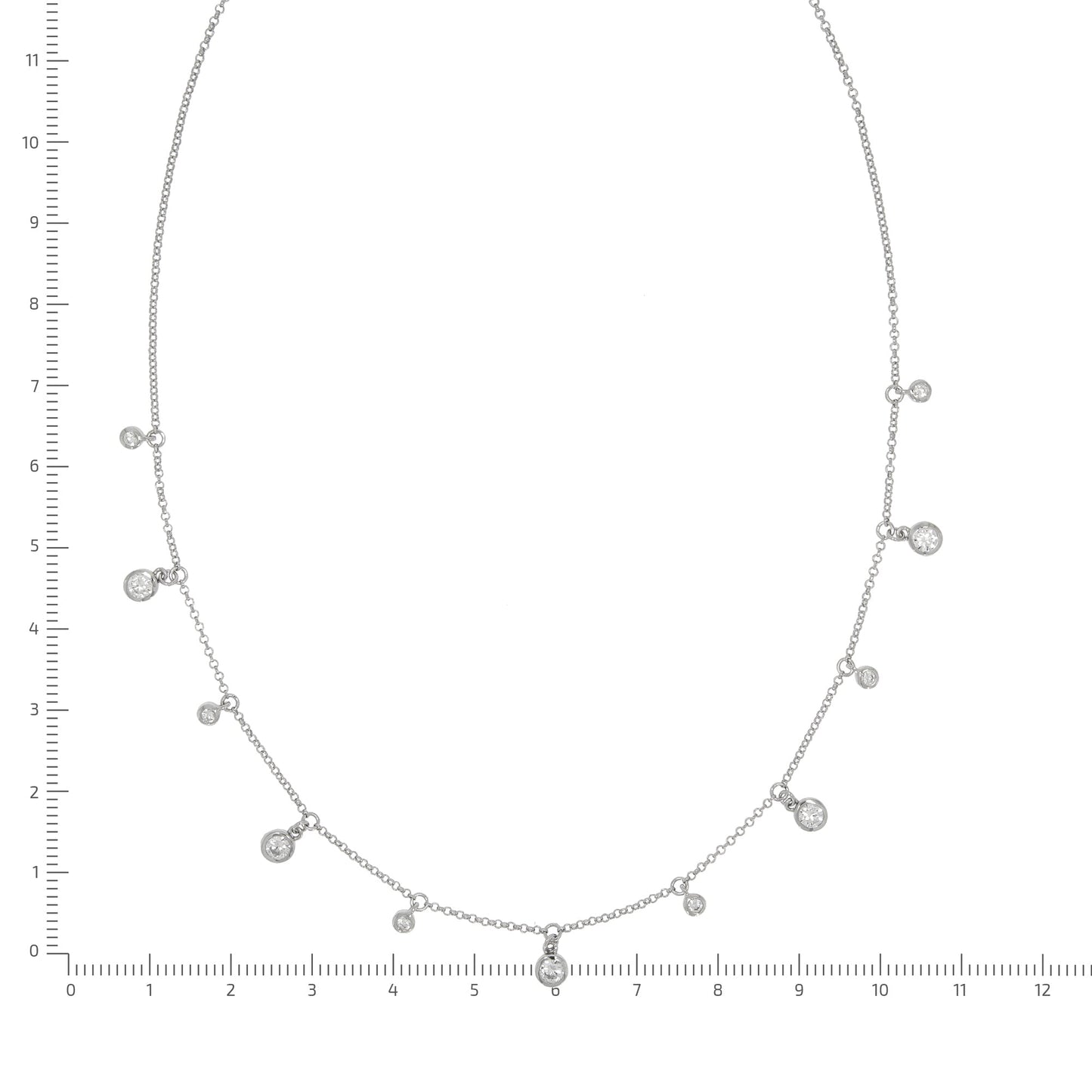 Halskette Ankerkette 925/- Sterling Silber rhodiniert 45,0cm Zirkonia