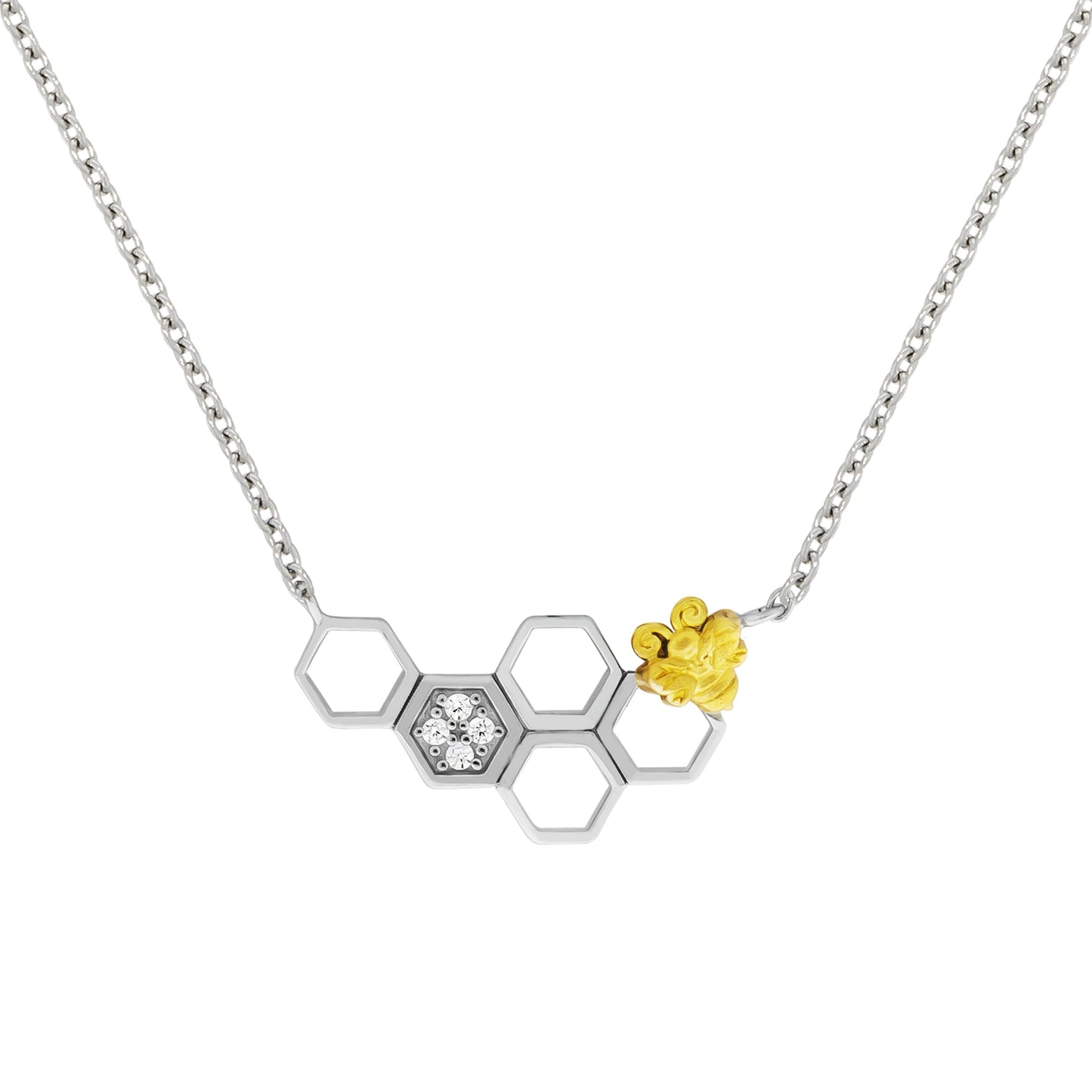Halskette Ankerkette 925/- Sterling Silber rhodiniert 45,0cm Zirkonia