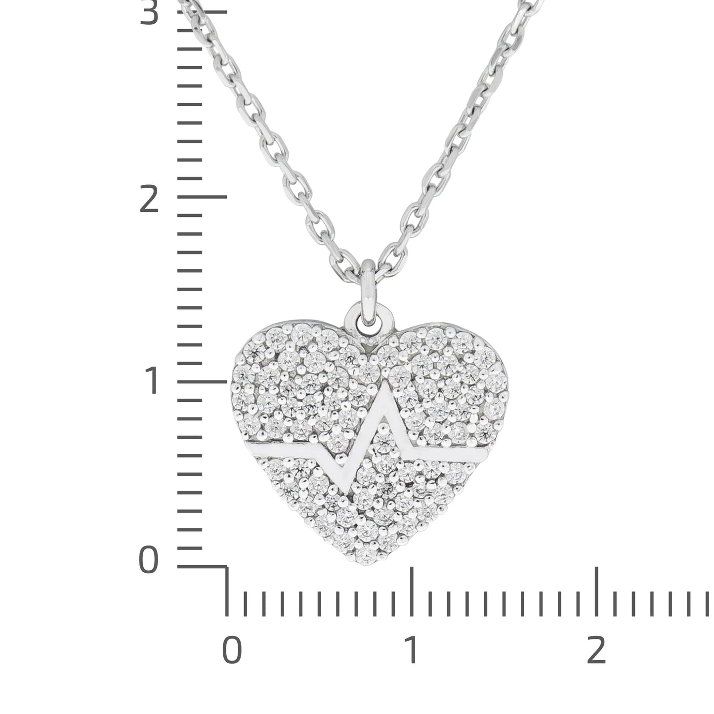 Halskette Ankerkette 925/- Sterling Silber rhodiniert 45,0cm Kristall