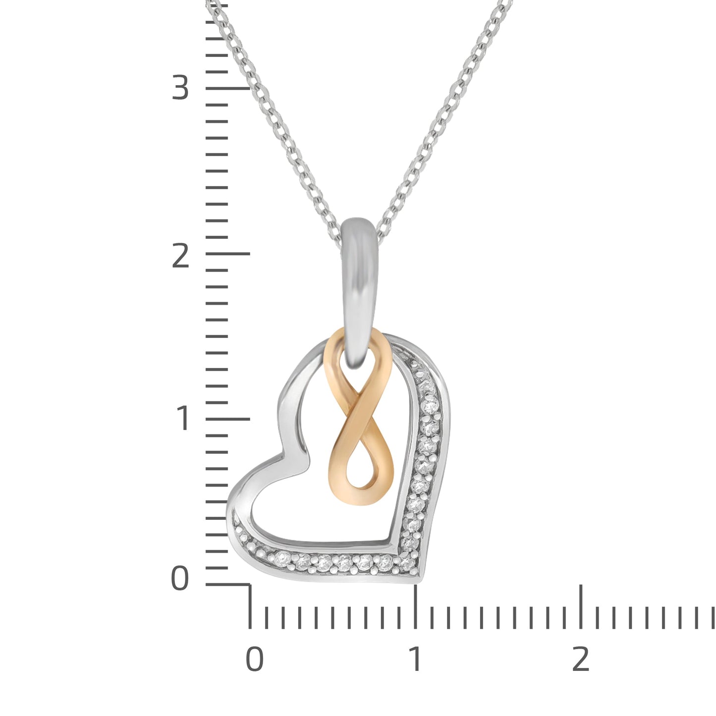 Halskette Ankerkette 925/- Sterling Silber rotvergoldet (teil) 45,0cm Zirkonia