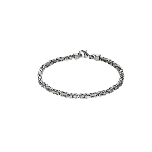 Zeeme Basic - Armband aus 925 Sterling Silber poliert Königskette 3mm breit