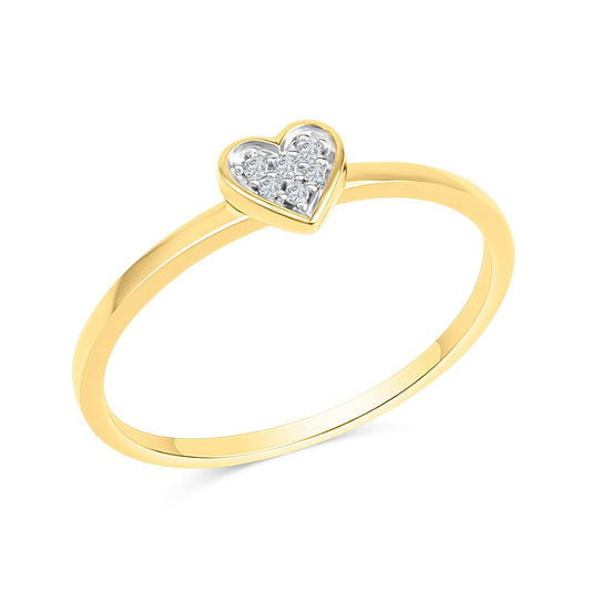 Diamonds by Ellen K. - Damen-Ring aus 585 Gelbgold mit 6 natürlichen Brillanten zus. 0,025 Karat