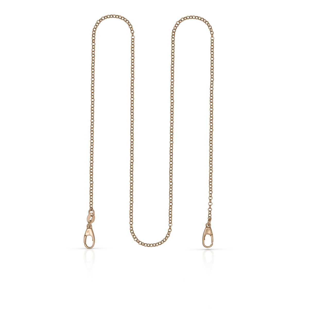 Maskenkette Erbskette 925/- Sterling Silber rotvergoldet 50cm