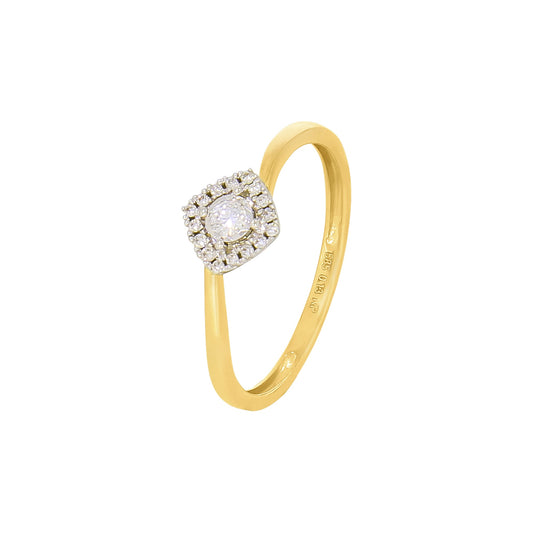Diamonds by Ellen K. - Damen Ring 585 Gold zweifarbig 17x natürliche Brillanten 0,13ct.