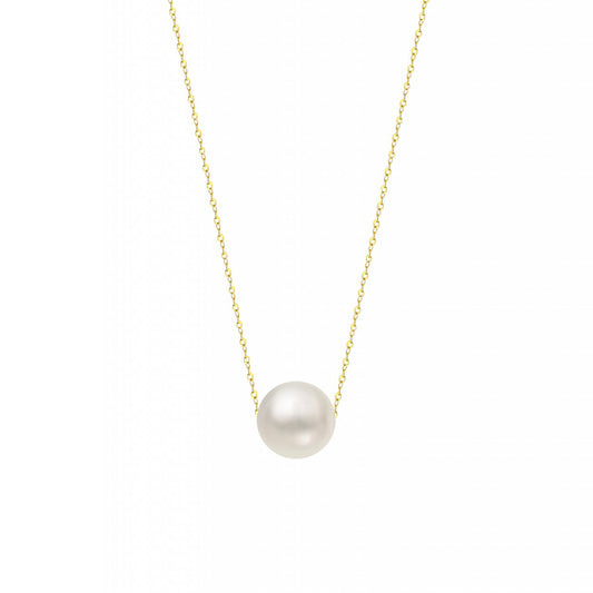 Schmuck Halskette Damen Gold 375 Perle weiß 6-7mm 42/45cm günstig kaufen