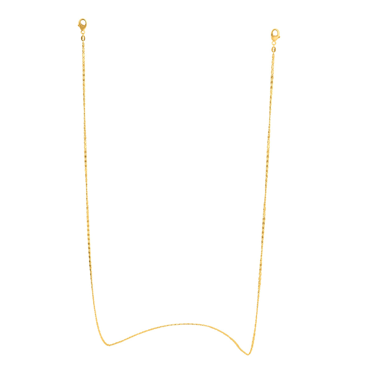 Brillenkette Maskenkette Panzerkette 925/- Sterling Silber vergoldet 70cm