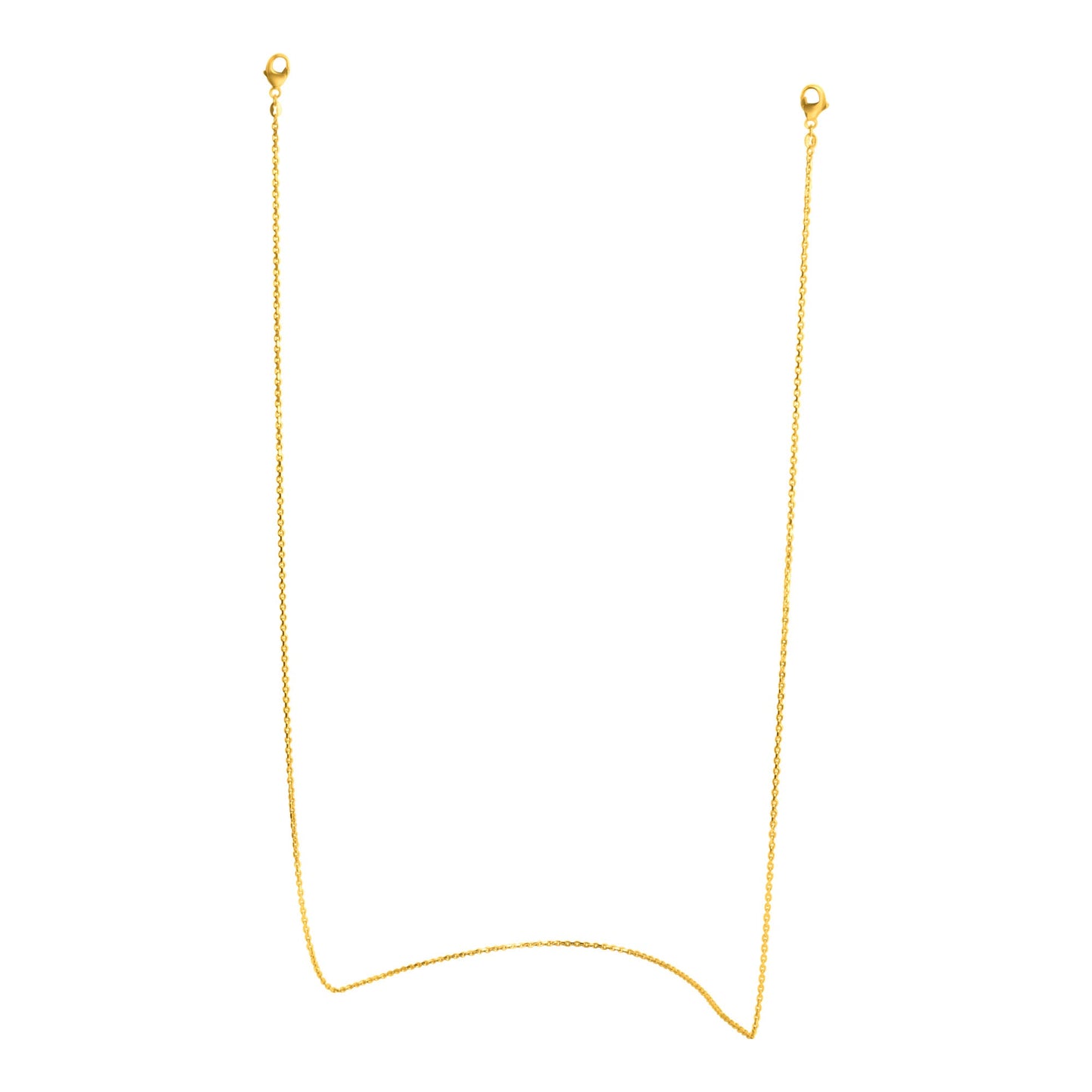 Brillenkette Maskenkette Ankerkette 925/- Sterling Silber vergoldet 50cm