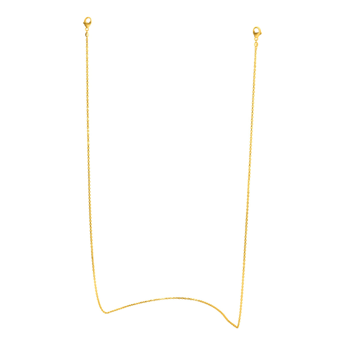 Brillenkette Maskenkette Ankerkette 925/- Sterling Silber vergoldet 70cm