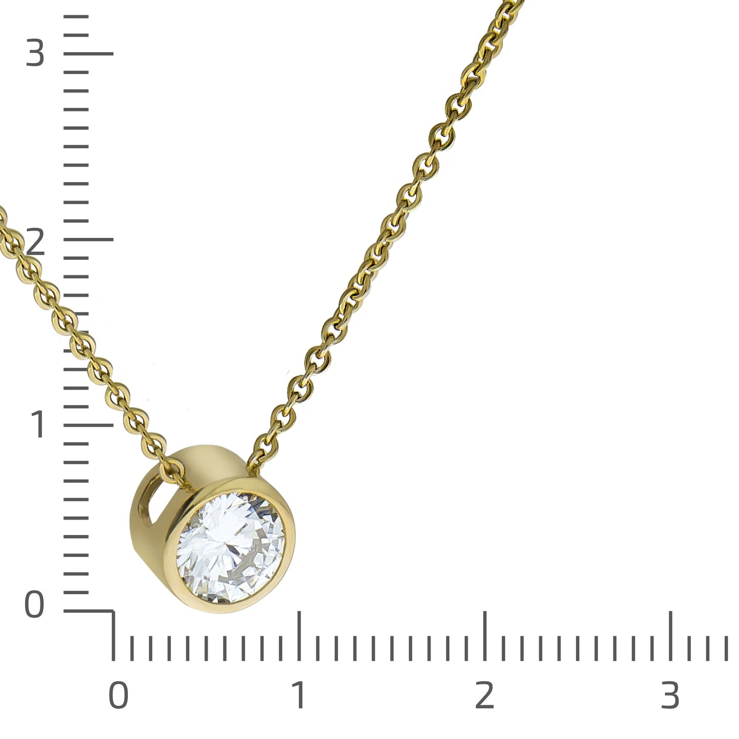Halskette Ankerkette 375/- Gold 45,0cm Zirkonia
