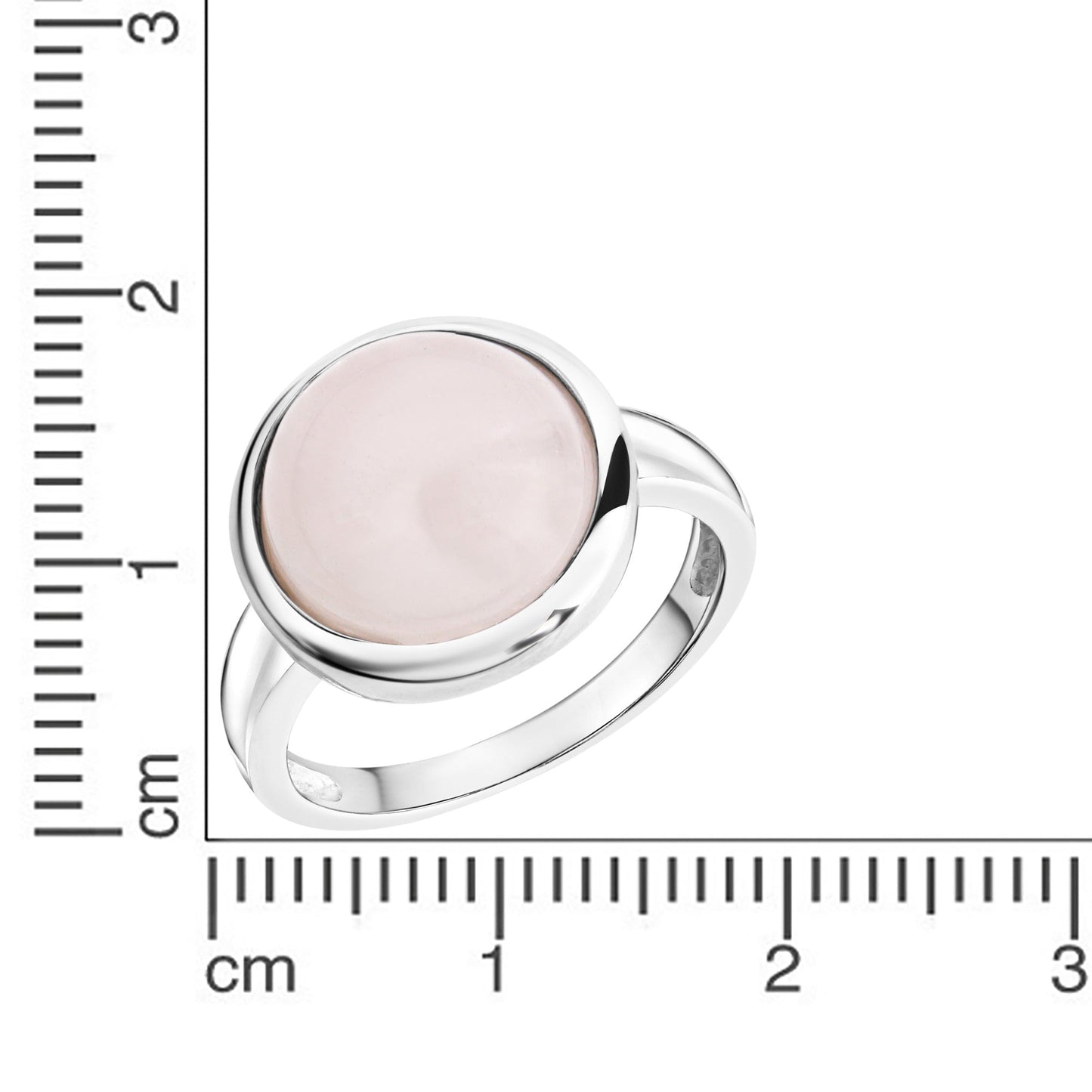 Ring 925/- Sterling Silber rhodiniert Rosenquarz
